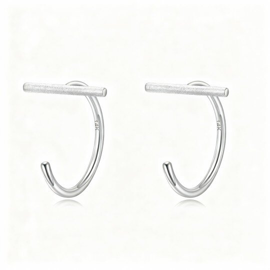 10K White Gold Stud Earrings