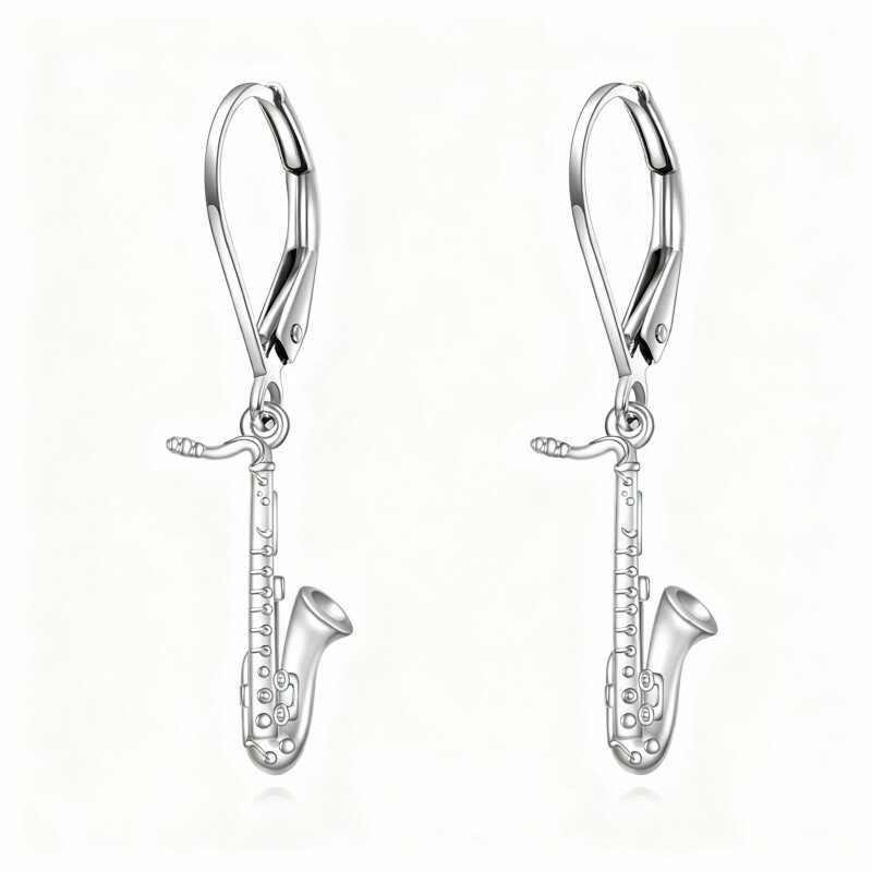 9K White Gold Texas Boots Drop Earrings-1