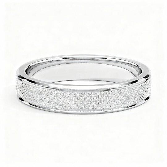 10K White Gold Wedding Ring for Men