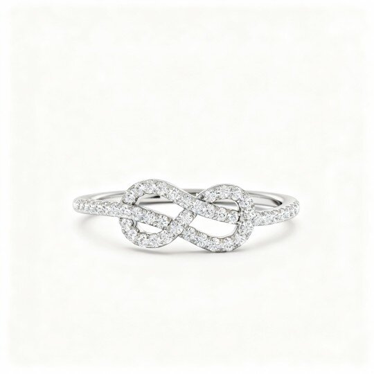 Aliança de casamento em ouro branco de 9 quilates