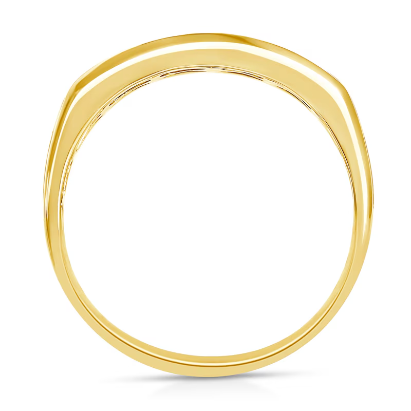 10K Rose Gold 0.25 CT. T.W Round Lab Created Diamond Custom Wedding Ring for Men D Color VVS1 Clarity 3EX IGI Certified-4