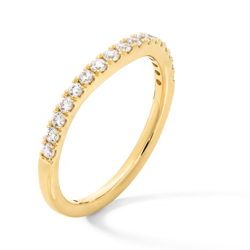 10K White Gold 0.3CT.T.W. Round Lab Created Diamond Custom Wedding Ring 3EX IGI Certified-3