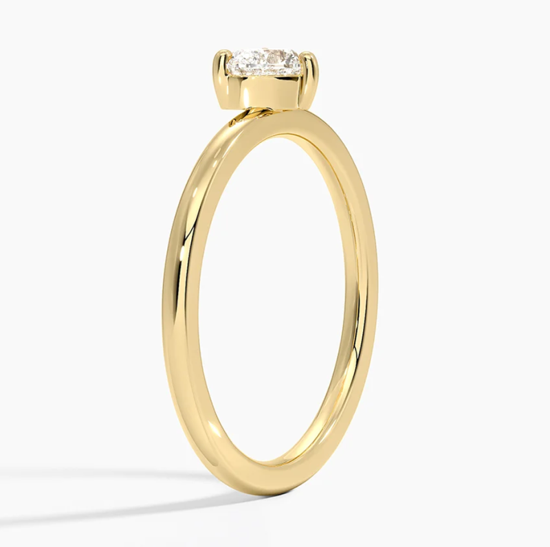 10K Gold 0.5 to 3 CT Heart Cut Diamond Engagement Band D Color VVS-VS Clarity IGI Certified-3