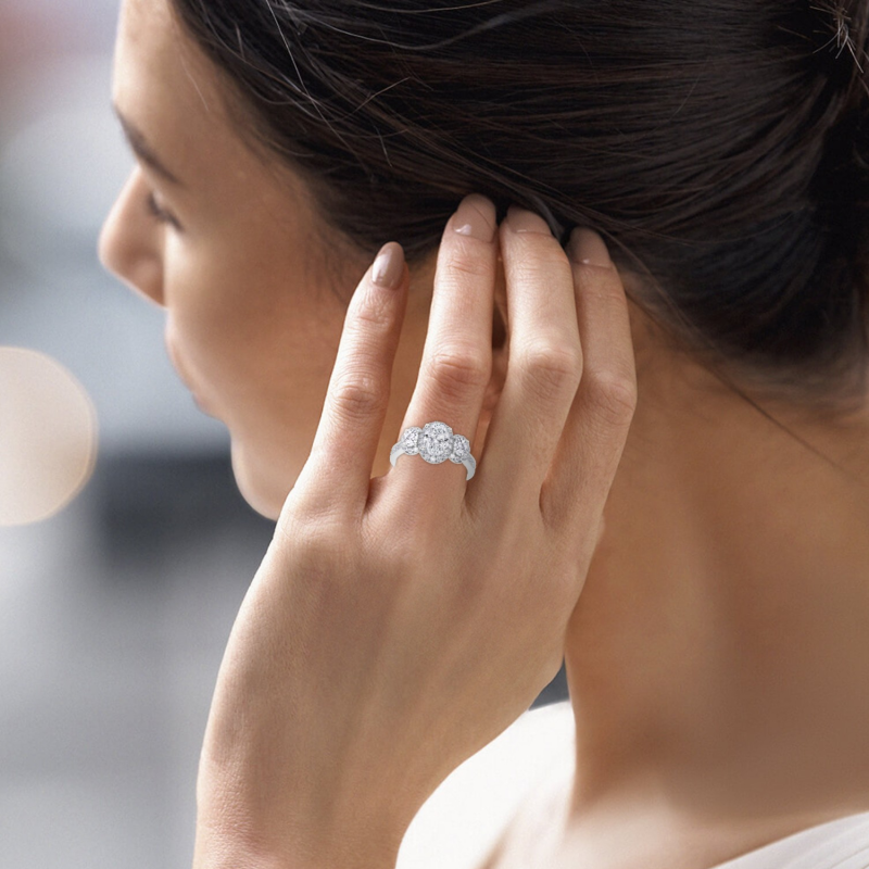 10K Rose Gold 1 CT Oval Cut Lab-Grown Diamond Custom Engagement Ring-3
