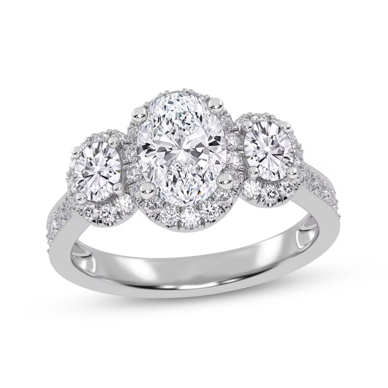10K Rose Gold 1 CT Oval Cut Lab-Grown Diamond Custom Engagement Ring-5