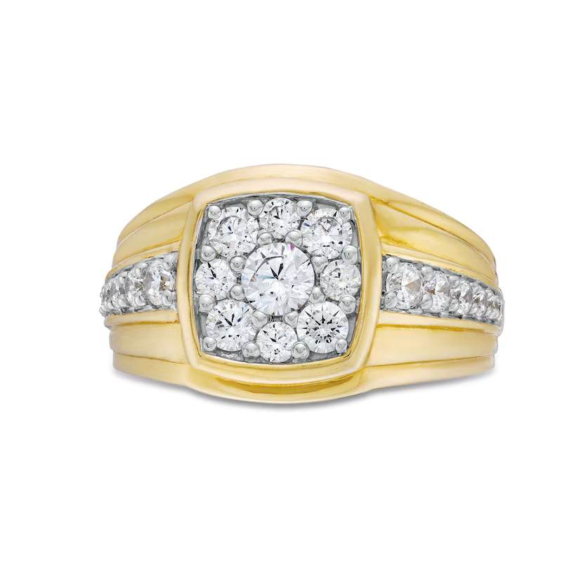 18K Gold 1.5 CT. T.W Round Lab Created Diamond Custom Wedding Ring for Men D Color VS1-VVS1 Clarity 3EX IGI Certified-4