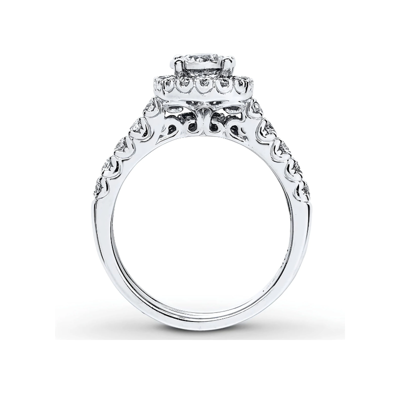18K Rose Gold 1.5 to 5 CT Round Moissanite Bridal Set-3