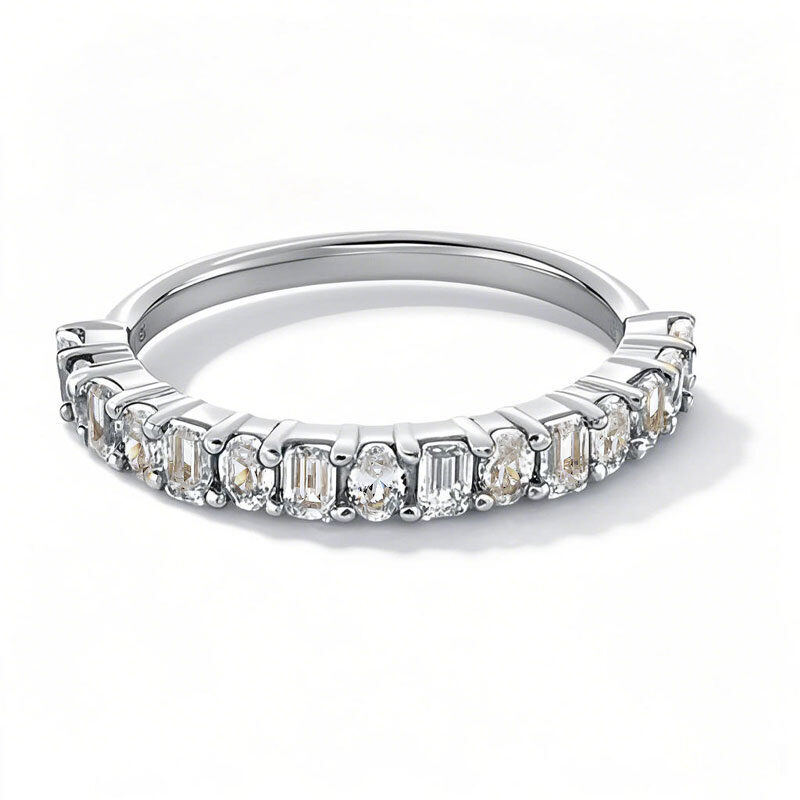 10K White Gold 1 CT. T.W Oval Cut Lab Created Diamond Wedding Ring D Color VVS1 Clarity 3EX IGI Certified-14