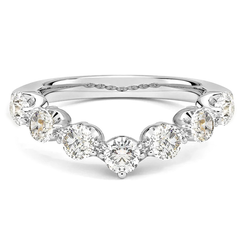 10K White Gold 1 CT.T.W. Round Lab Created Diamond Custom Wedding Ring D Color VVS1-VS1 Clarity 3EX IGI Certified-18