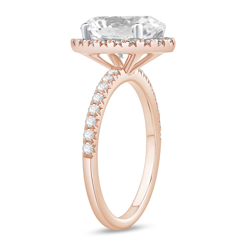 10K White Gold 1 to 3.5 CT.T.W. Oval Lab Created Diamond Custom Engagement Ring D VVS1-VS1 IGI Certified-3