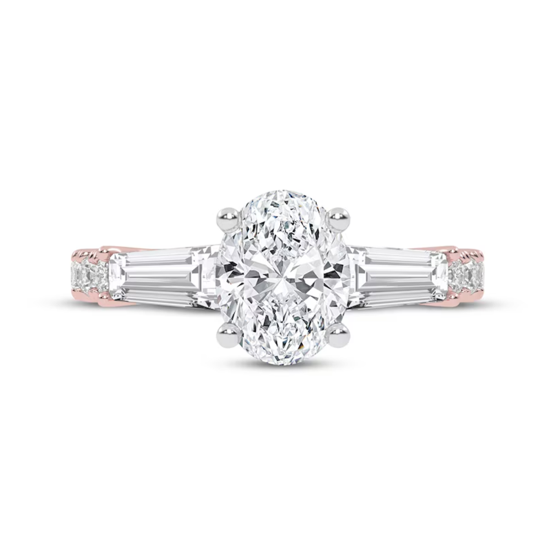 Verlobungsring aus 10-karätigem Weißgold mit einem runden, im Labor hergestellten Diamanten (1 bis 3,5 ct. Gesamtgewicht), Farbe D, Reinheit VVS1-VS1, Farbe 3EX, IGI-zertifiziert-3
