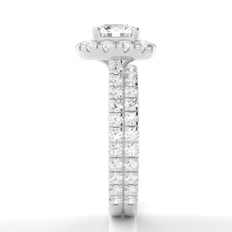 10K Rose Gold 1 to 3.5 CT.T.W. Round Lab Created Diamond Wedding Ring D VVS1 3EX IGI Certified-3