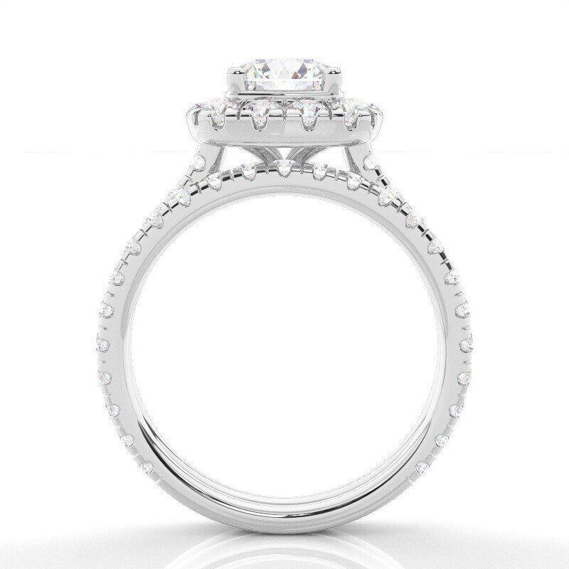 10K Rose Gold 1 to 3.5 CT.T.W. Round Lab Created Diamond Wedding Ring D VVS1 3EX IGI Certified-4