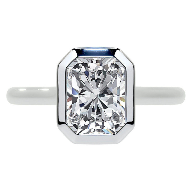 Verlobungsring aus 10-karätigem Roségold mit strahlend geschliffenem Moissanit-Solitär-4