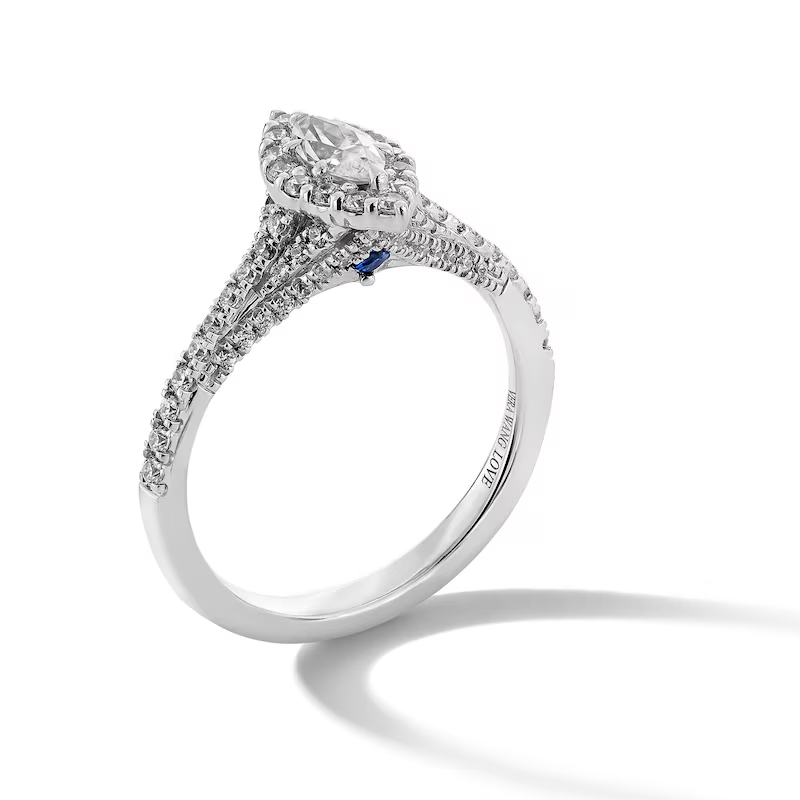 10K Rose Gold Marquise Cut Lab-Grown Diamond Custom Halo Engagement Ring-4
