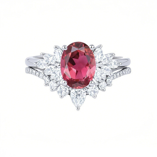 Bague de fiançailles en or blanc 10 carats avec moissanite et gravure personnalisée