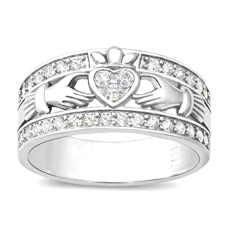 14K White Gold Moissanite Ring-1