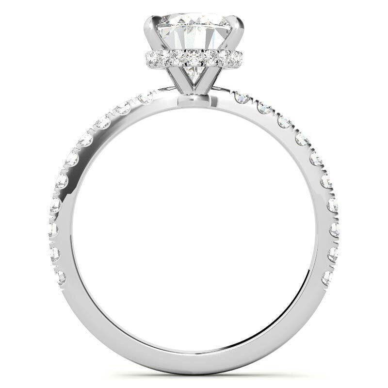 10K Gold Oval Cut Moissanite Engagement Ring-4