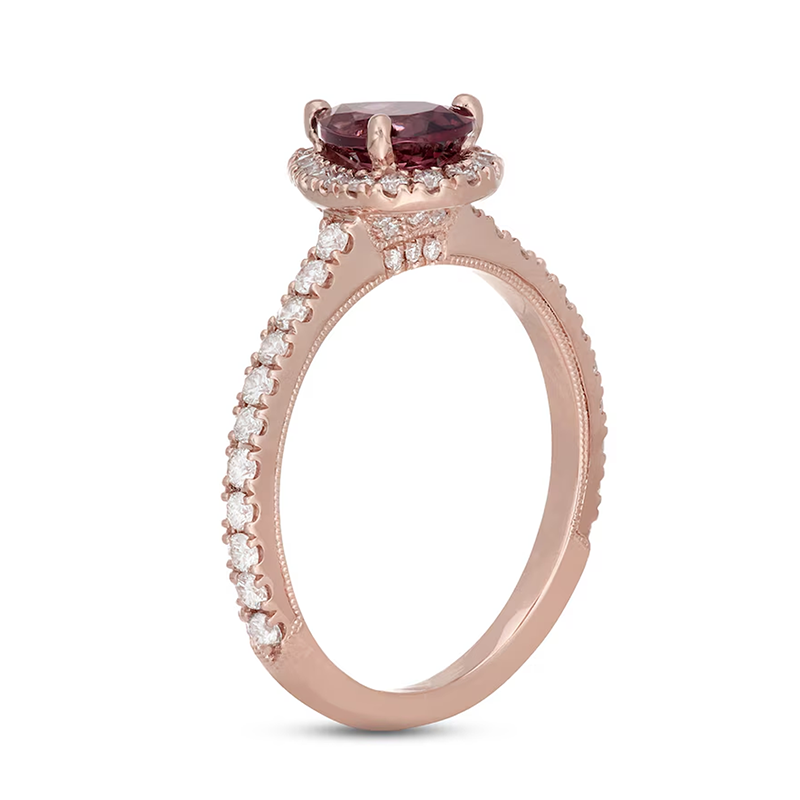 Anillo de compromiso personalizado con gema talla pera en oro de 18 quilates-2
