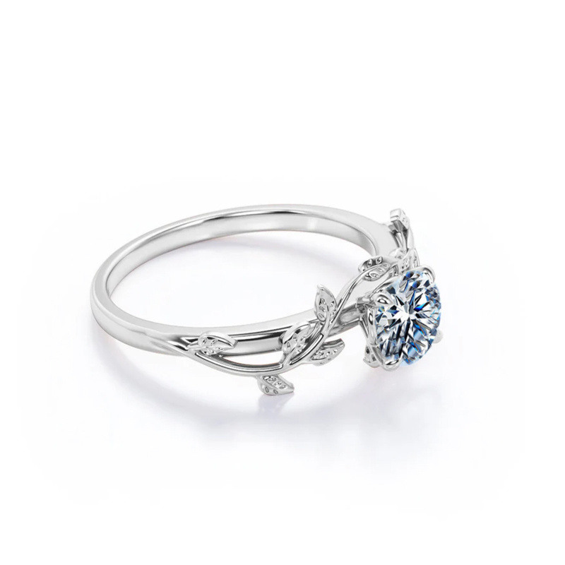 Alliance en or rose 10 carats, taille ronde-3