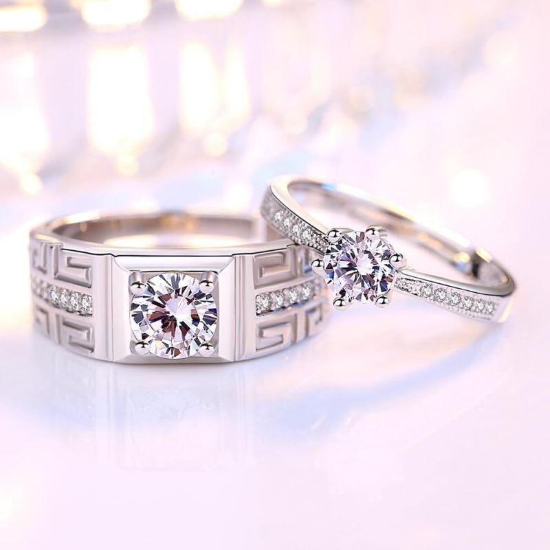 18K White Gold Round Cut Lab Created Diamond Custom Rings 3EX IGI Certified-3