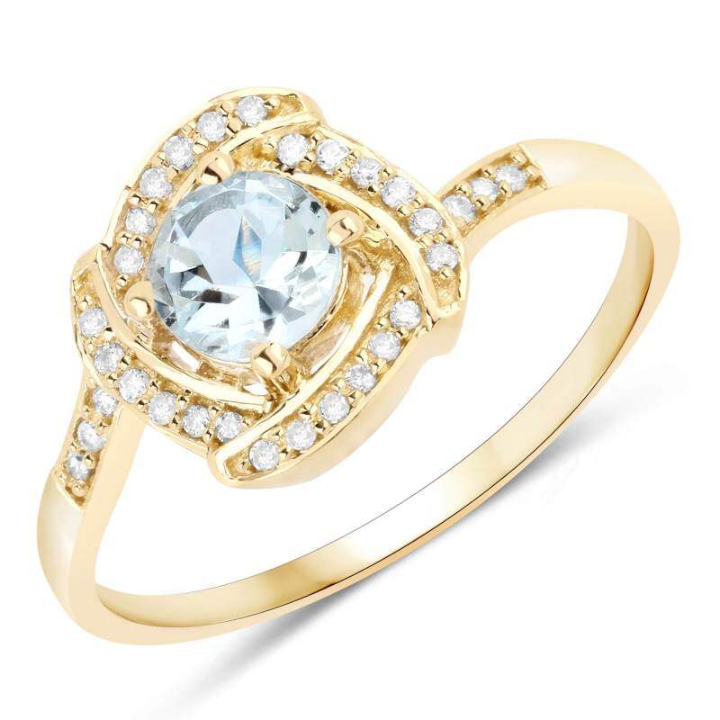 Bague en or rose 18 carats avec moissanite taille ronde-2