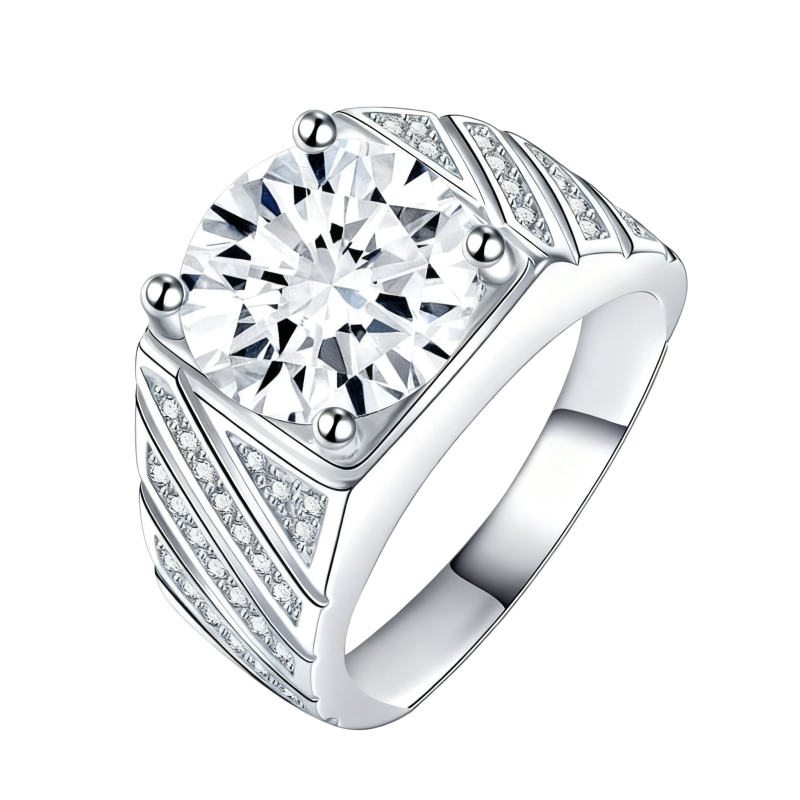 10K White Gold 1.0 to 3.5 CT Round Cut Lab Created Diamond Custom Engagement Ring D Color VVS-VS Clarity 3EX IGI Certified-9