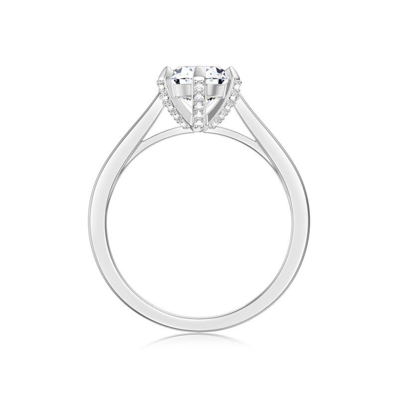 9K Rose Gold 1 to 3 CT Round Cut Lab-Grown Diamond Custom Engagement Ring-3