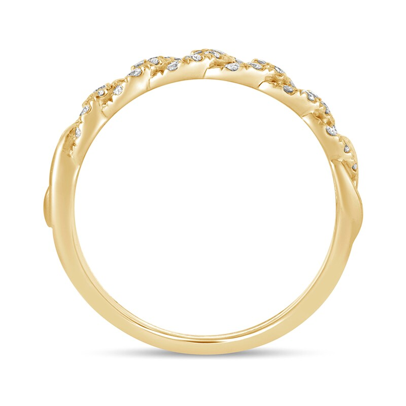 Anillo apilable personalizado de platino con baño de oro blanco, diamante talla redonda de 3/8 ct, color I, claridad I3, 3EX.-4