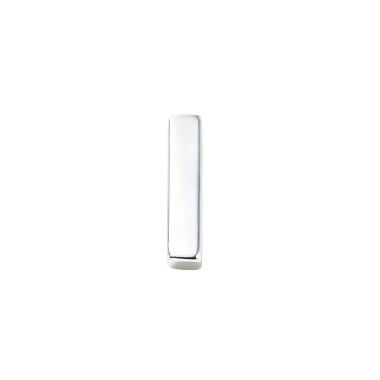 Pendientes de botón con barra de oro blanco de 10 quilates