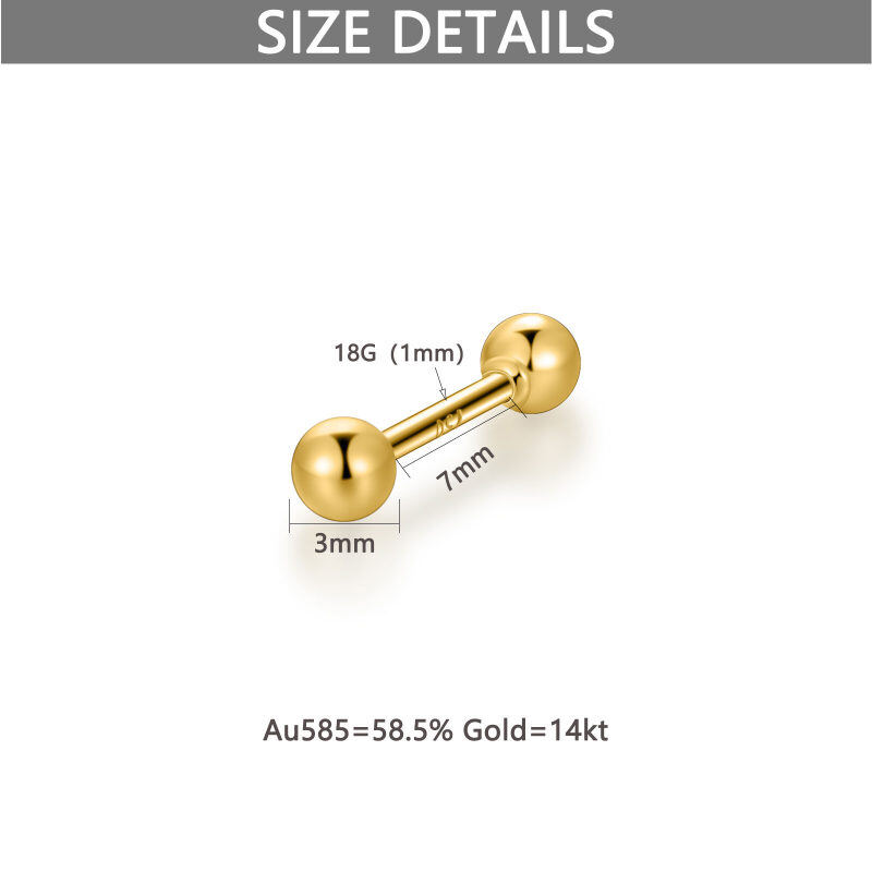 Bijou de langue en perles d'or 14 carats-6