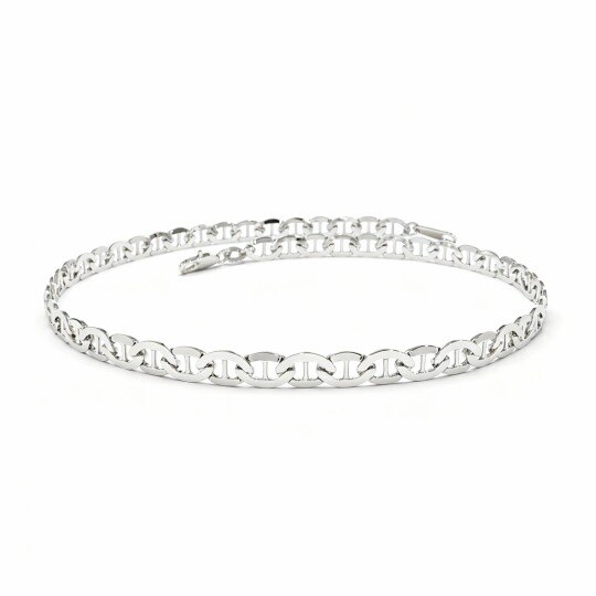 10K White Gold Chain Bracelet