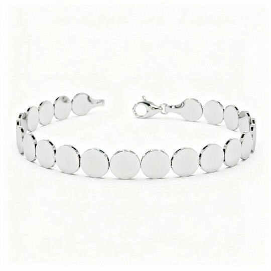 10K White Gold Chain Bracelet