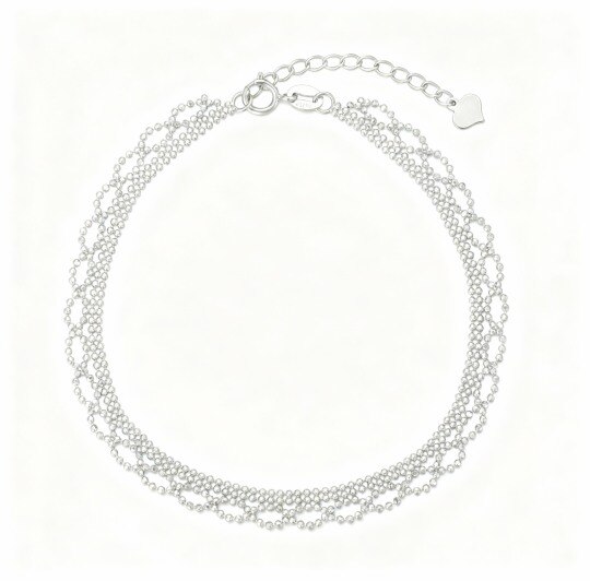 10K White Gold Chain Bracelet