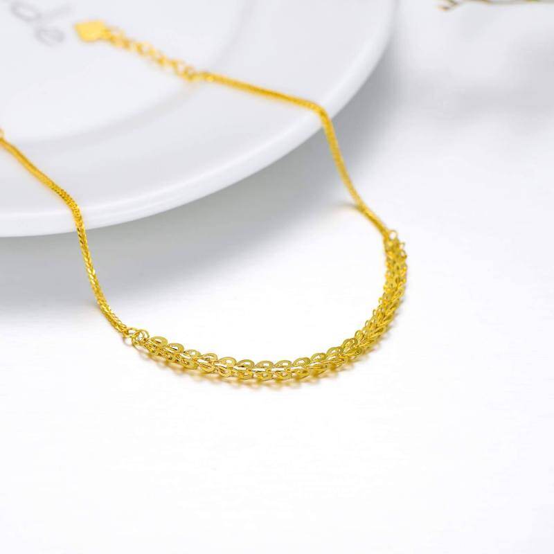 Pulsera de cadena de oro de 10 quilates-3