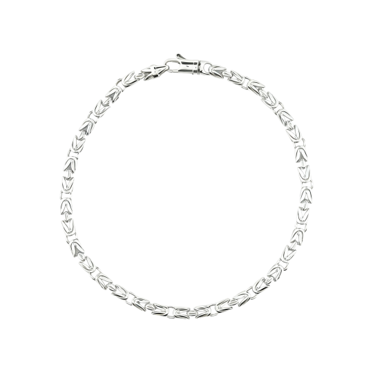 10K witgouden schakelarmband voor mannen