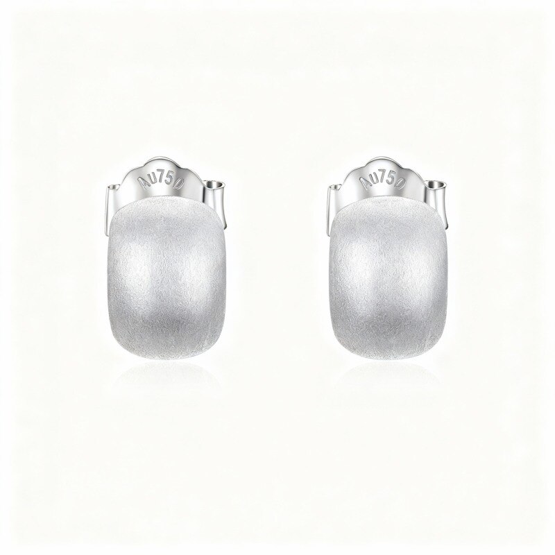 Pendientes de pareja de oro blanco de 10 quilates-1