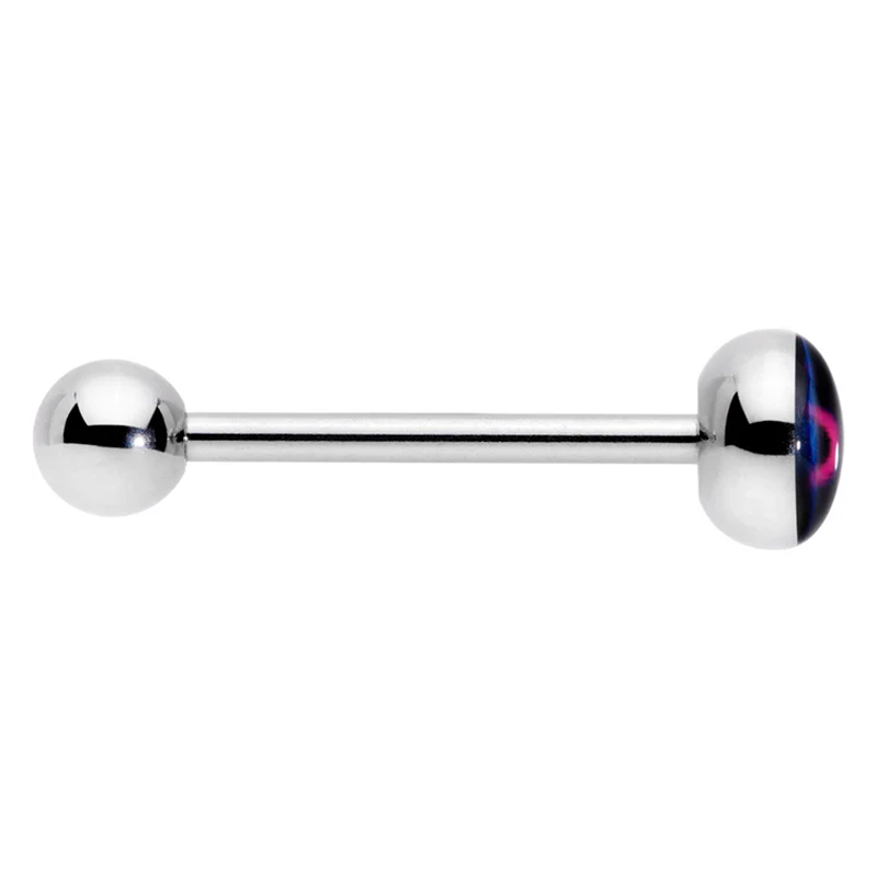 18K White Gold Couple Tongue Jewelry-3