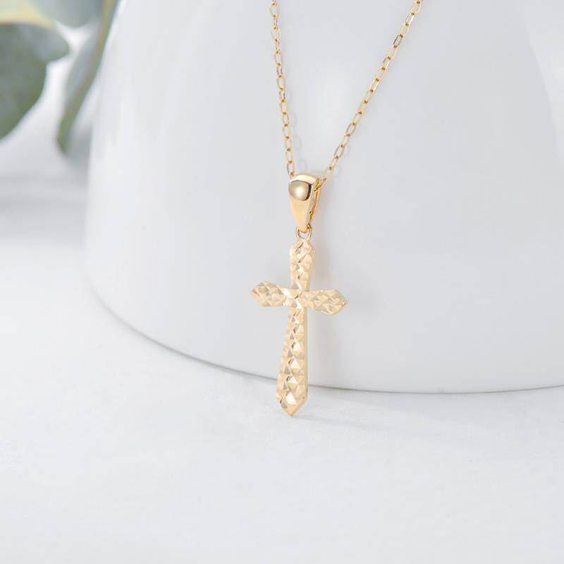 Naszyjnik z krzyżem ze złota 14K-3