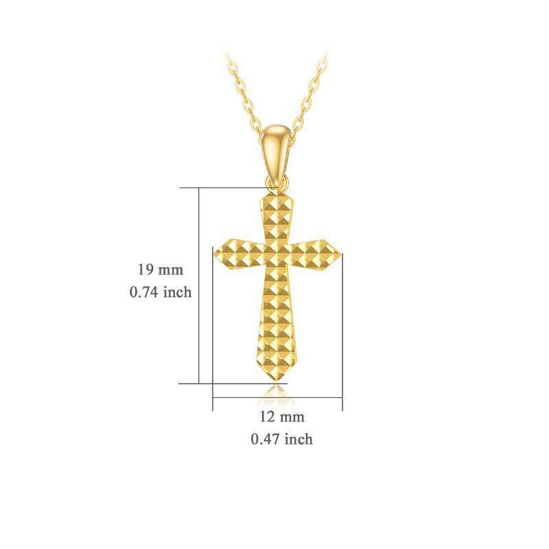 Naszyjnik z krzyżem ze złota 14K-5