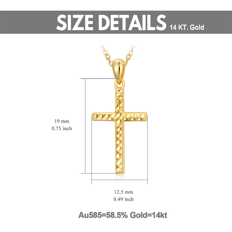 10K Gold Cross Pendant Necklace-6