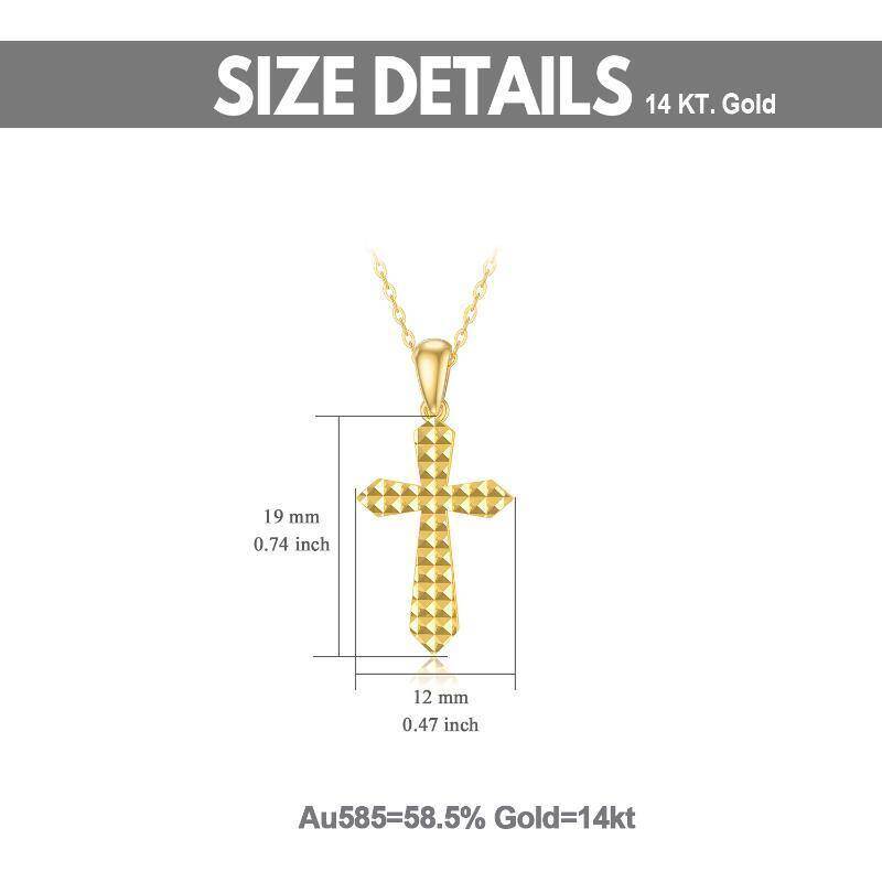18K Gold Cross Pendant Necklace-6