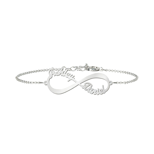 18K witgouden Cubaanse schakelarmband