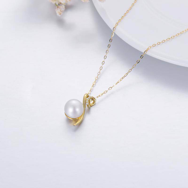 Collar con colgante de símbolo infinito de circonita cúbica en oro de 14 quilates-4
