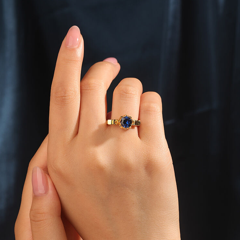 18K Gold Lotus Ring for Women-2