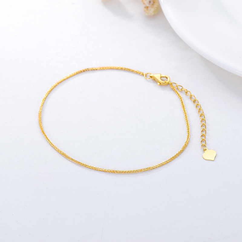 14K White Gold Curb Chain Bracelet-7