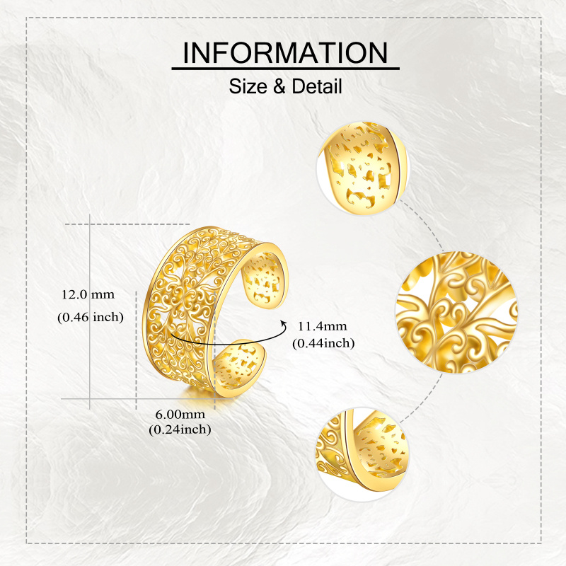Pendientes de narciso de oro de 10 quilates-5