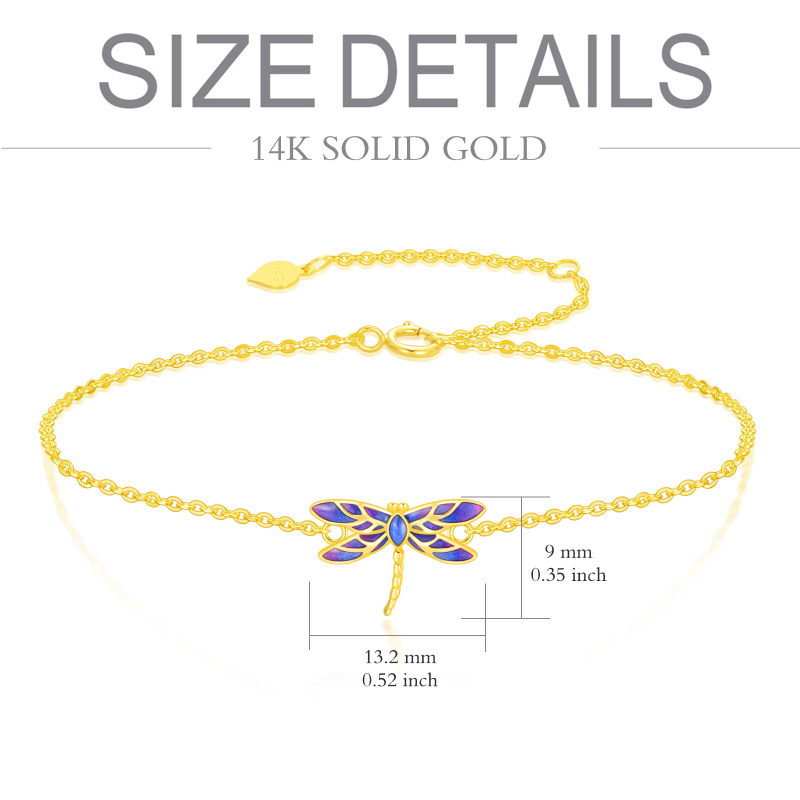 Libellen-Charm-Armband aus 18-karätigem Gold-5