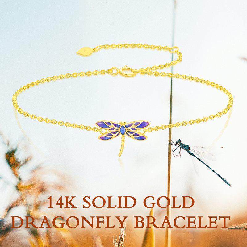 Libellen-Charm-Armband aus 18-karätigem Gold-6