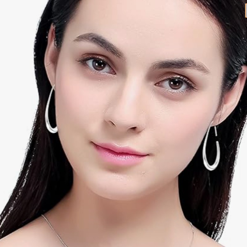 18K Black Rhodium Color Gold Drop Hoop Earrings for Women-2